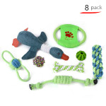 Pet Dog Cotton Rope Bite Resistant Plush Teeth Cleaning Toy Set