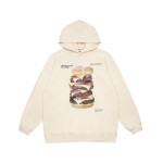 American Vintage Burger Print Sweatshirt Hooded Men