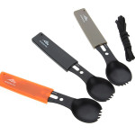 Outdoor Spoon Fork Knife Set Whistle Camping Tool