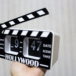 Retro Movie Clapper Board Flip Clock