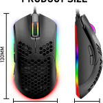 Wired Lightweight 6 RGB Backlit Gaming Mouse With 7 Buttons 6400DPI For PC Gamer