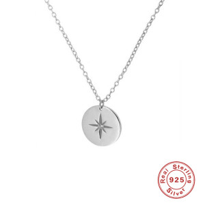 Women's Round Octagonal Star Diamond Necklace