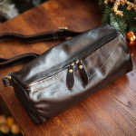 Cowhide Motorcycle Fanny Pack Harajuku Single Shoulder Crossbody Bag