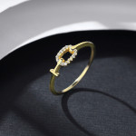 Ring Female S925 Sterling Silver Micro Inlaid Zircon