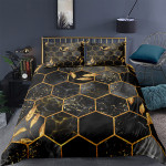 Digital Printing Geometric Quilt Cover Digital Printing Three-piece Set