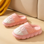 Waterproof Indoor Household Down Warm Plush Slipper