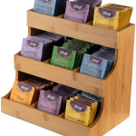 Bamboo Tea Bag Coffee Wooden Storage Rack