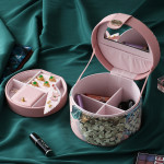 Large Capacity Multi-layer Retro Round Jewelry Box