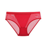 Women's Briefs Low Waist Mesh Pure Color Transparent Underwear