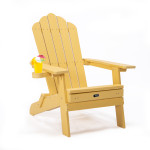 TALE Folding Adirondack Chair With Pullout Ottoman With Cup Holder, Oaversized, Poly Lumber, For Patio Deck Garden, Backyard Furniture, Easy To Install,.Banned From Selling On Amazon