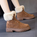 Women's Fur Boots With Thin And Warm Skin