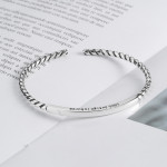 Creative Fashion Versatile Opening Thai Silver Vintage Bracelet