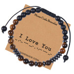 Bracelet Alphanumeric Natural Stone Lovers