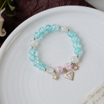 Women's Fashion Pearl And Crystal Beaded Bracelet