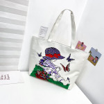 New Cartoon Canvas Printed Women's Shoulder Bag