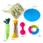 Pet Dog Cotton Rope Bite Resistant Plush Teeth Cleaning Toy Set