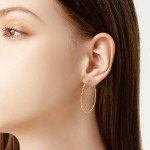 925 Sterling Silver Circle Endless Hoop Earrings as Gifts for Women