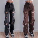 High Quality European And American Women's Ripped Jeans