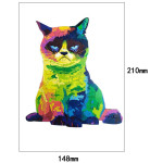 Irregular Rainbow Cat Uncomfortable Cat Wooden Puzzle Board Intelligence Development Toy