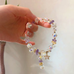 Fairy Wind Lavender Purple Natural Stone Star Bracelet