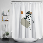 Waterproof And Mildew Proof Shower Digital Perforation-free Printed Bathroom Curtain