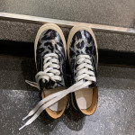 Leopard Print Canvas Shoes All-match Niche Sneakers Women