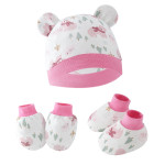 Newborn Hat Anti-grasping Gloves Booties Suit