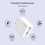 Mobile Phone Charger Multi-port Fast Charging Port European And American British Standard Charging Plug 120W Adapter