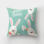 Nordic Minimalist Easter Rabbit Peach Skin Fabric Pillow Cushion Cover