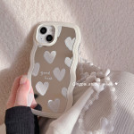 Wavy Edge Mirror Love Suitable For Phone Case Silicone All-pack