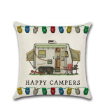 New Cartoon Camper RV Dining Car Series Linen Pillow Case