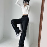 Women's High-waisted Straight Jeans