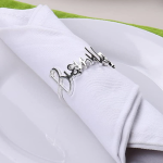 New Metal Letters Napkin Ring Table Decoration