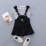 Children's Short-sleeved Shorts Fashion Baby Summer Shoulder Bag Cartoon Suit