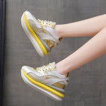 Daddy Shoes Women's Single Shoes Gold Casual Sports Korean Version Of Ulzzang Platform Platform Shoes