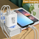 65W Frosted Square 1USB 2PD Multi-port Charger Mobile Phone Charger 5v2a 12W Standard Charging Plug