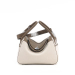 Canvas With Top Layer Cowhide Portable Shoulder Bag