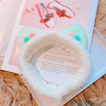 Three-dimensional Plush Cat Ears Headband Ladies Face Wash Makeup Hair Band