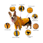 PU Pet Reflective Raincoat Integrated With Chest And Back