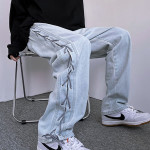 Hiphop High Street American Jeans Design Niche Wide Leg Pants For Men