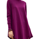 Women's Solid Color High-necked Irregular Loose Commuter Long Sleeve