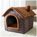 Foldable Dog House Pet Cat Bed Winter Dog Villa Sleep Kennel Removable Nest Warm Enclosed Cave Sofa Pets Supplies