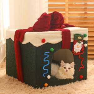 Christmas Warm Enclosed All-weather Cat Nest Pet Supplies