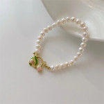 New Tulip Flower Pearl OT Buckle Bracelet Female