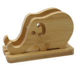 Bamboo Wood Desktop Tablet Portable Baby Elephant Mobile Phone Holder