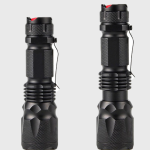 LED Mini Telescopic Zoom Rechargeable Strong Light Flashlight