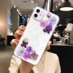 Classic Pinkish-purple Flower Epoxy Dried Flowers Phone Case