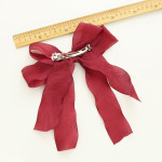 Hairpin Fairy Temperament Sweet Solid Color Mesh Bow Streamer Top Clip On The Back Of The Head