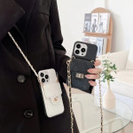 Women's Fashion Slant Across The Lambskin Phone Case