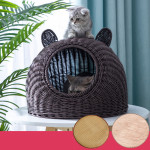 Imitation Rattan Semi-enclosed Cat Pet Kennel